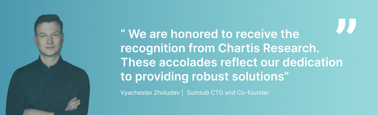 yacheslav Zholudev, CTO and co-founder of Sumsub. image and quote